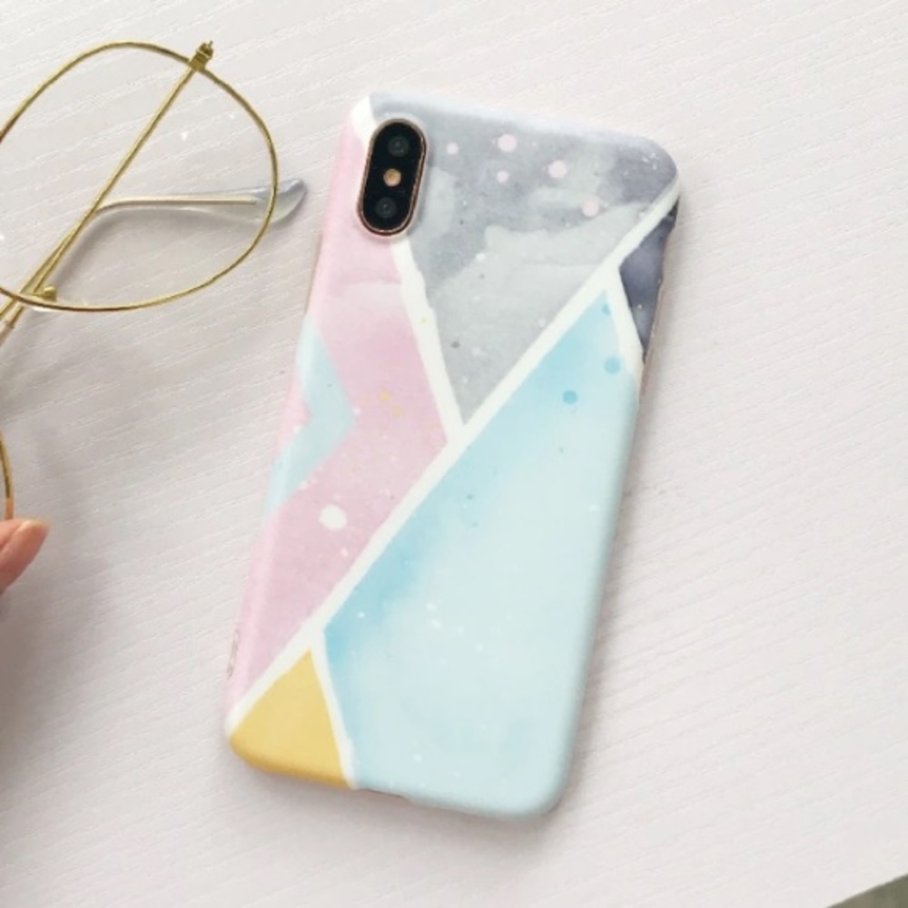 FINAL SALE iPhone X/XS Case Geometric Paint - Picture 2 of 3